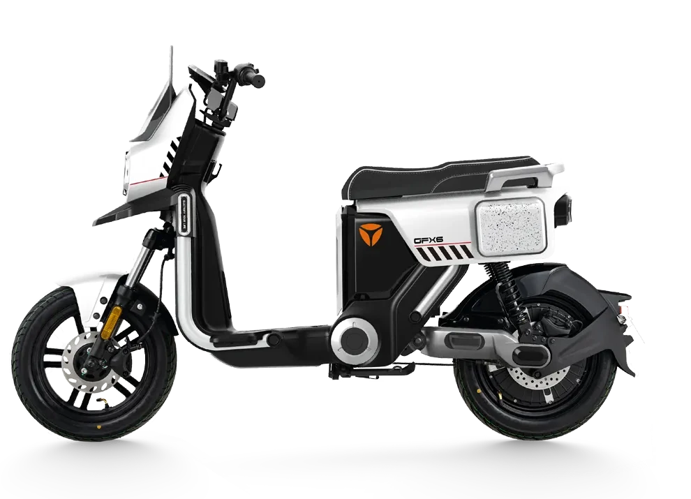 Vélo électrique YADEA GFX6 gris, vue de profil